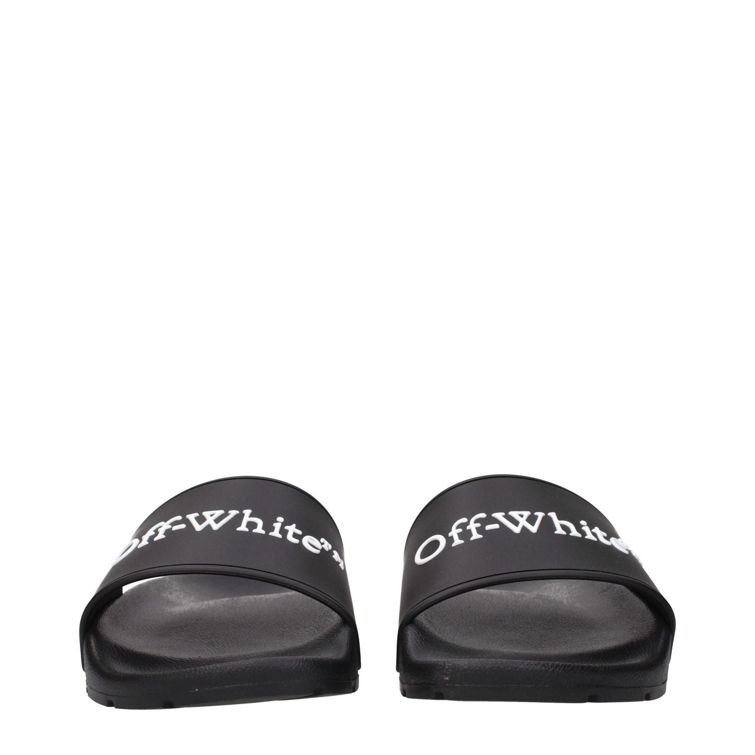Off-White Black Cotton Slippers
