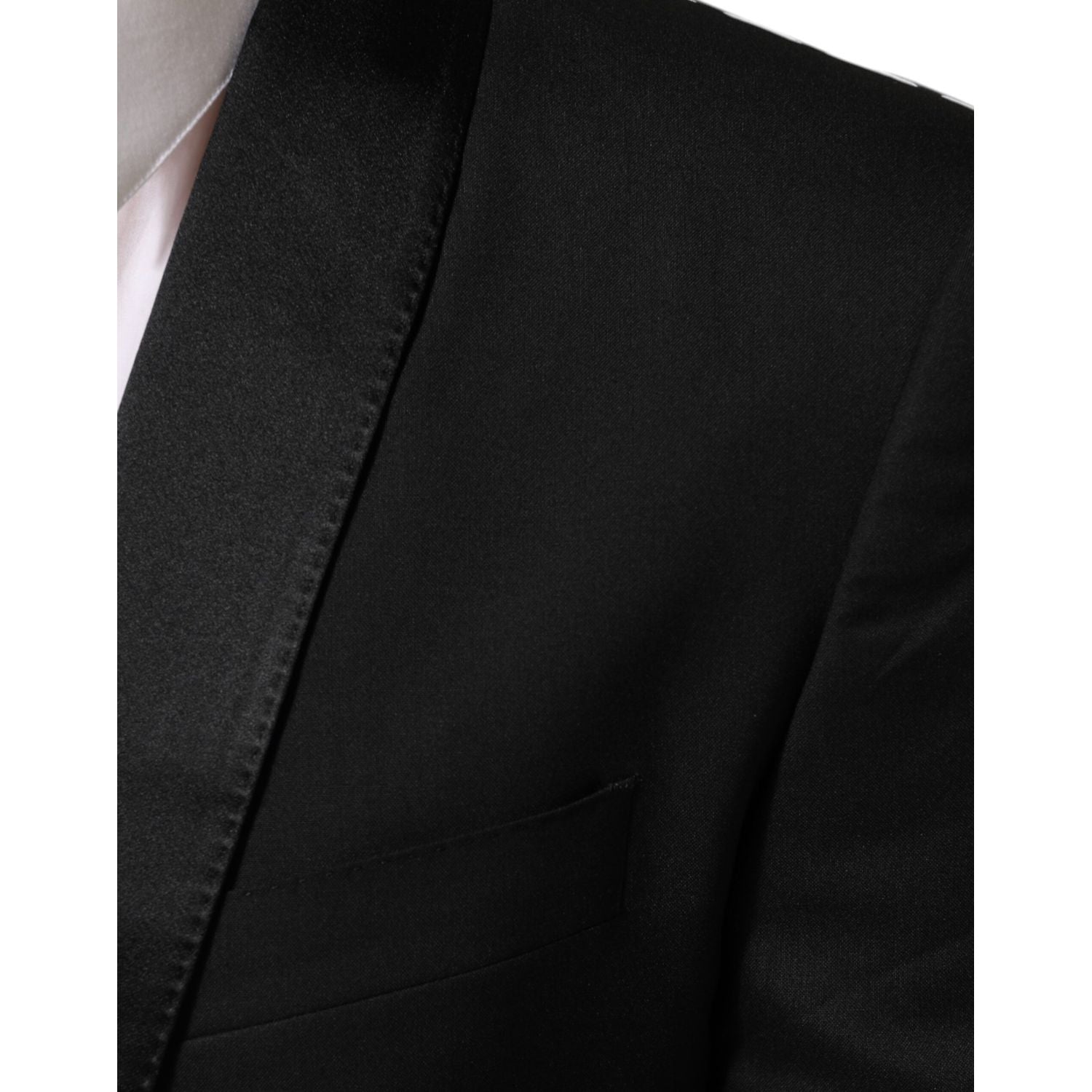 Dolce & Gabbana Black MARTINI 1 Button Suit Jacket Blazer