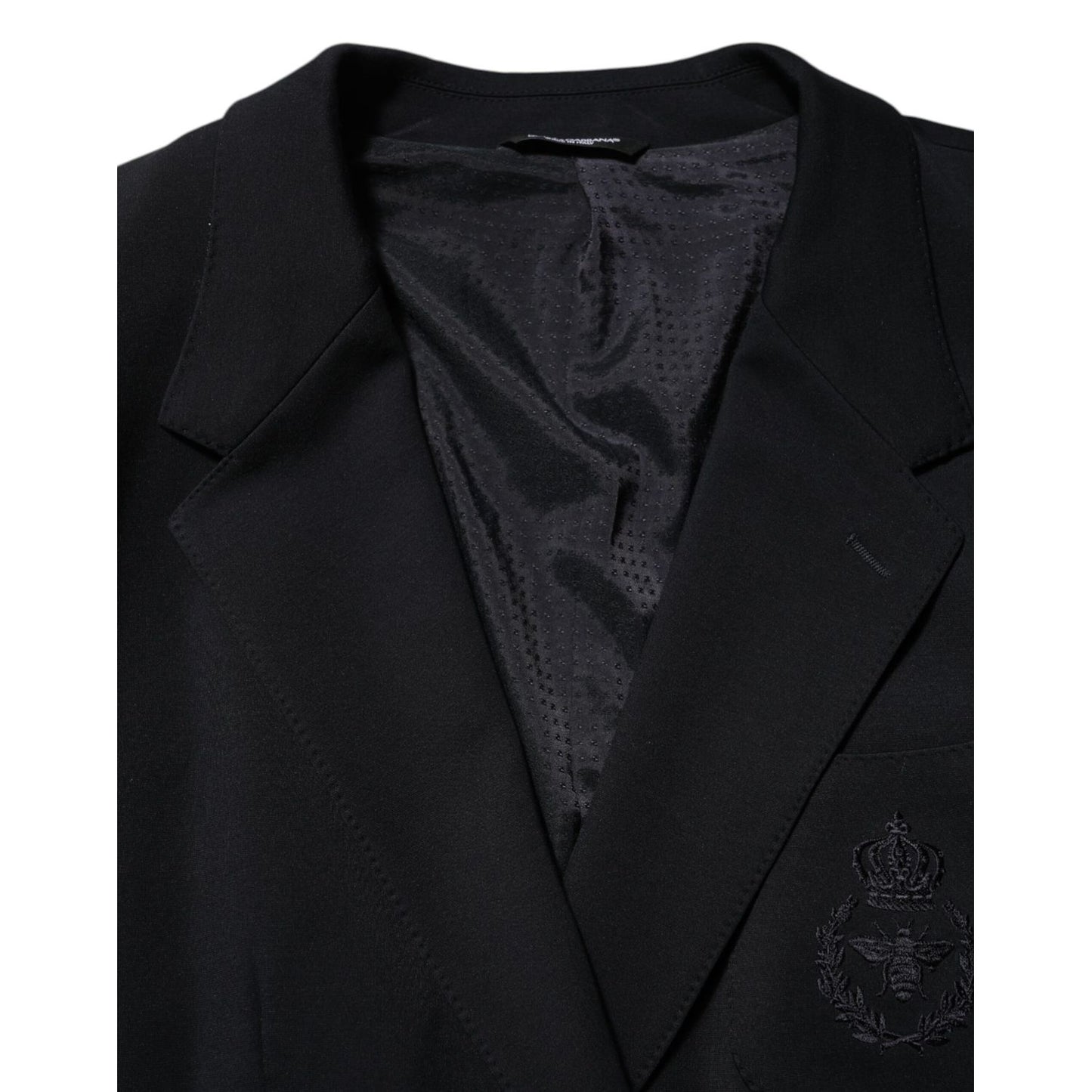 Dolce & Gabbana Black Viscose 2 Buttons Suit Jacket Blazer