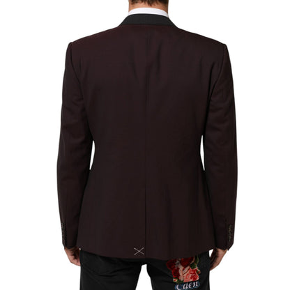 Dolce & Gabbana Maroon Wool 2 Buttons Suit Jacket Blazer