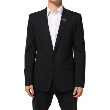 Dolce & Gabbana Black Bee MARTINI 2 Button Men Suit Blazer