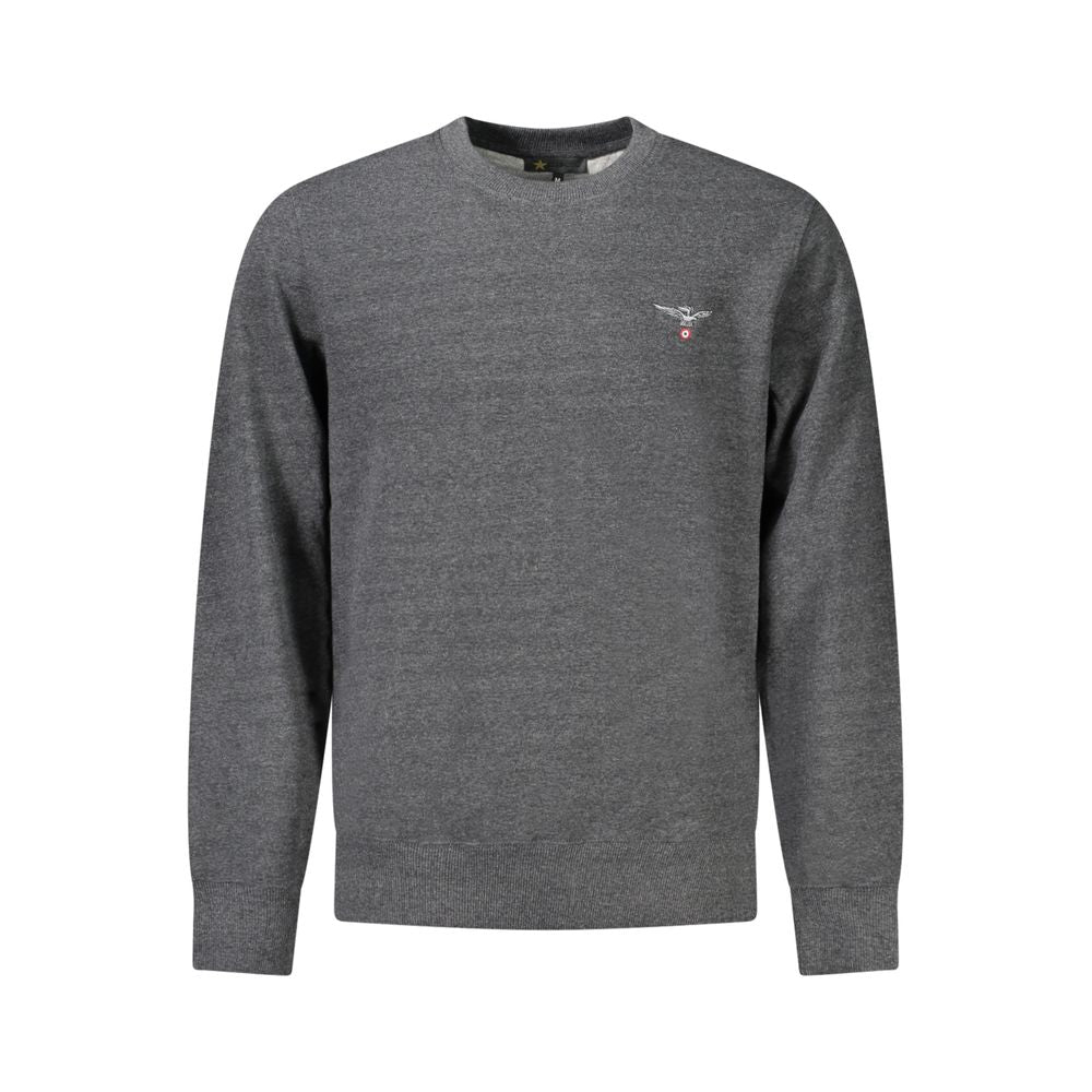 Accademia Militare Grigio Recycled Cotton Male Sweatshirt