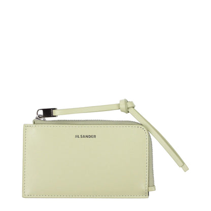 Jil Sander Green Leather Wallet