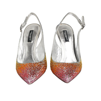 Dolce & Gabbana Multicolor Sequin Slingback Pumps Shoes