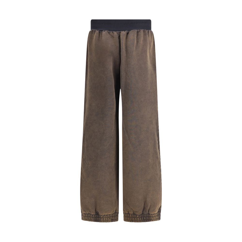 ALAINPAUL Brown Cotton Casual Pants