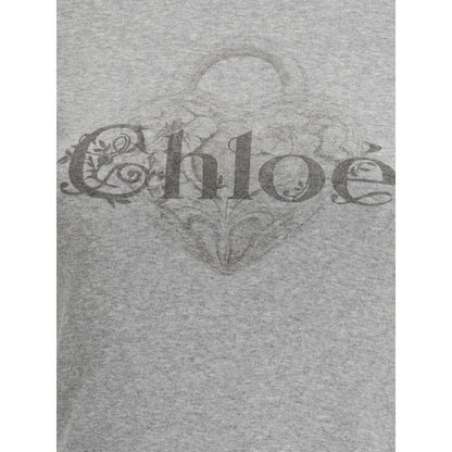 Chloé Gray Cotton T-Shirt
