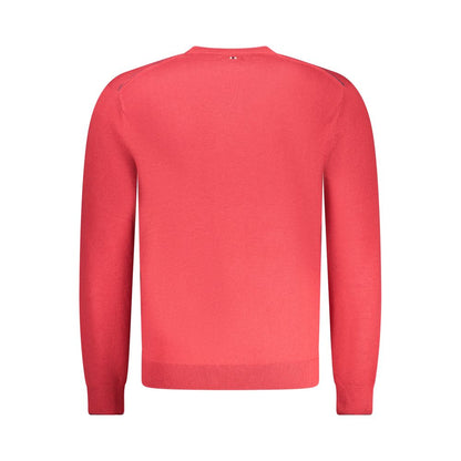 Napapijri Red Merino Wool Men Sweater