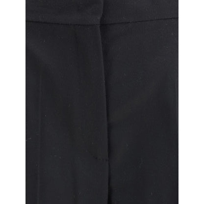 Max Mara Black Fleece Wool Casual Pants