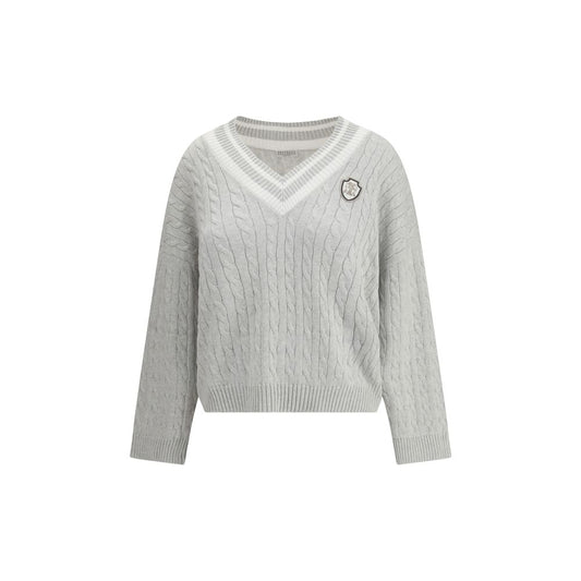 Brunello Cucinelli White Cotton Sweatshirt