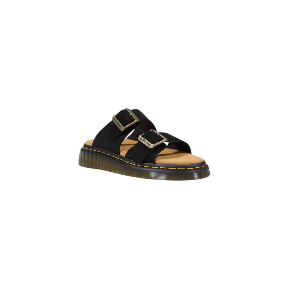 Dr. Martens Black Leather Flat Sandals