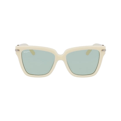 Ferragamo Gray Acetate Sunglasses