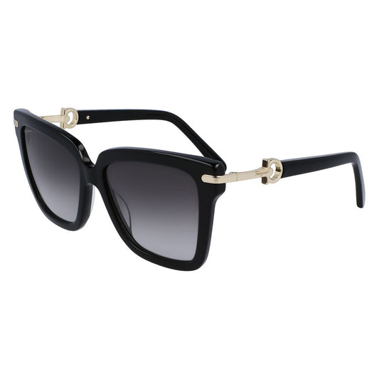 Ferragamo Black Acetate Sunglasses