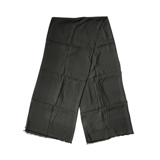 Dolce & Gabbana Black Modal Neck Wrap Men Shawl Men Scarf