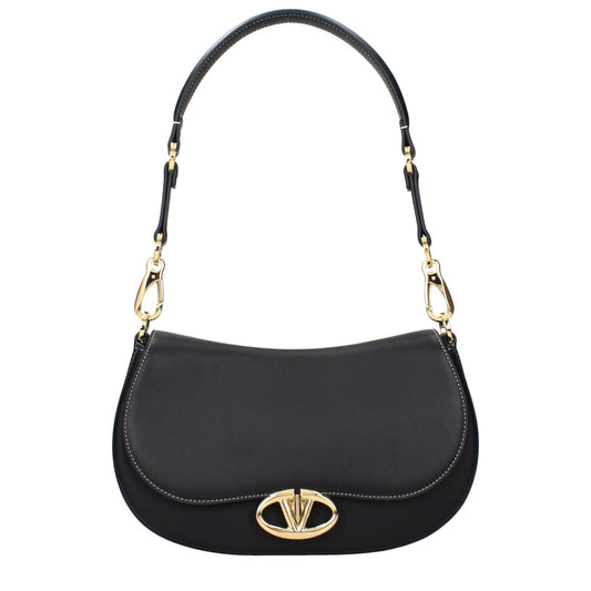 Valentino Garavani Black Leather Shoulder Bag