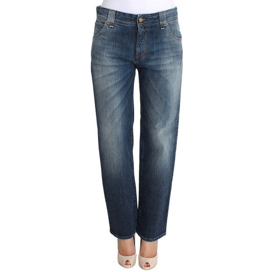 John Galliano Blue Wash Relaxed Fit Cotton Stretch Denim Jeans