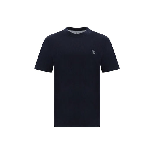 Brunello Cucinelli Blue Cotton T-Shirt