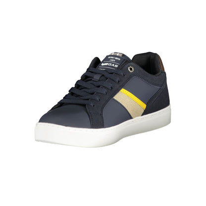 Gas Blue Polyester Men Sneaker