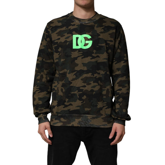 Dolce & Gabbana Multicolor Camouflage Men Sweatshirt  Sweater