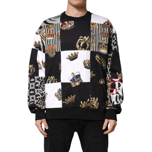Dolce & Gabbana Multicolor Crown Print Sweatshirt Sweater