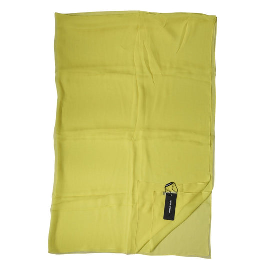 Dolce & Gabbana Yellow Stole Silk Neck Wrap Shawl Men  Scarf