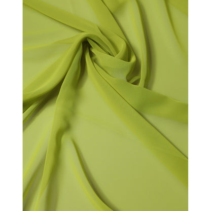 Dolce & Gabbana Green Polyester Stole Neck Wrap Shawl Scarf