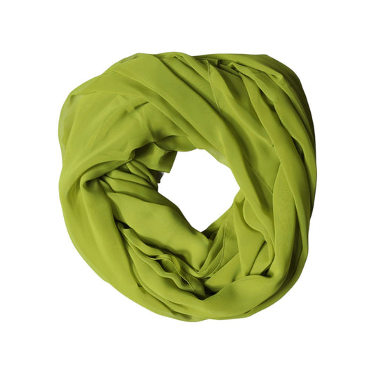 Dolce & Gabbana Green Polyester Stole Neck Wrap Shawl Scarf