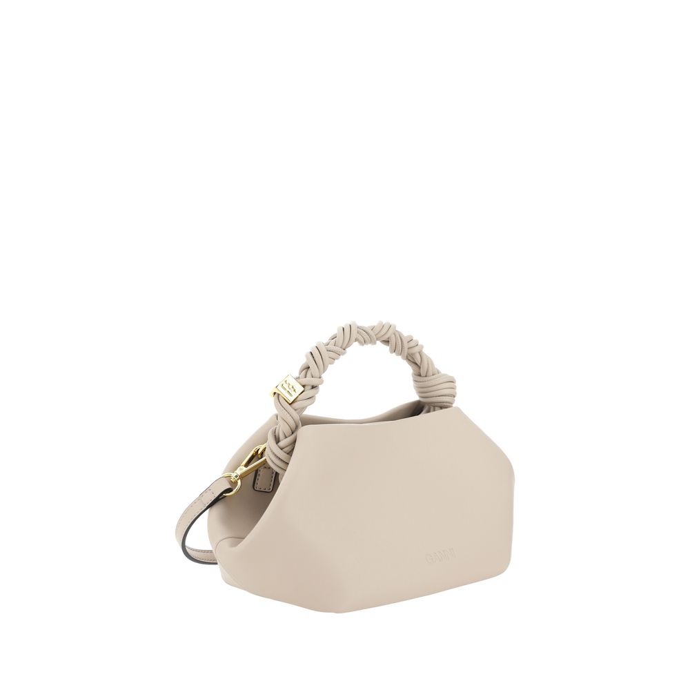 Ganni White Calf Leather Bos Taurus Handbag
