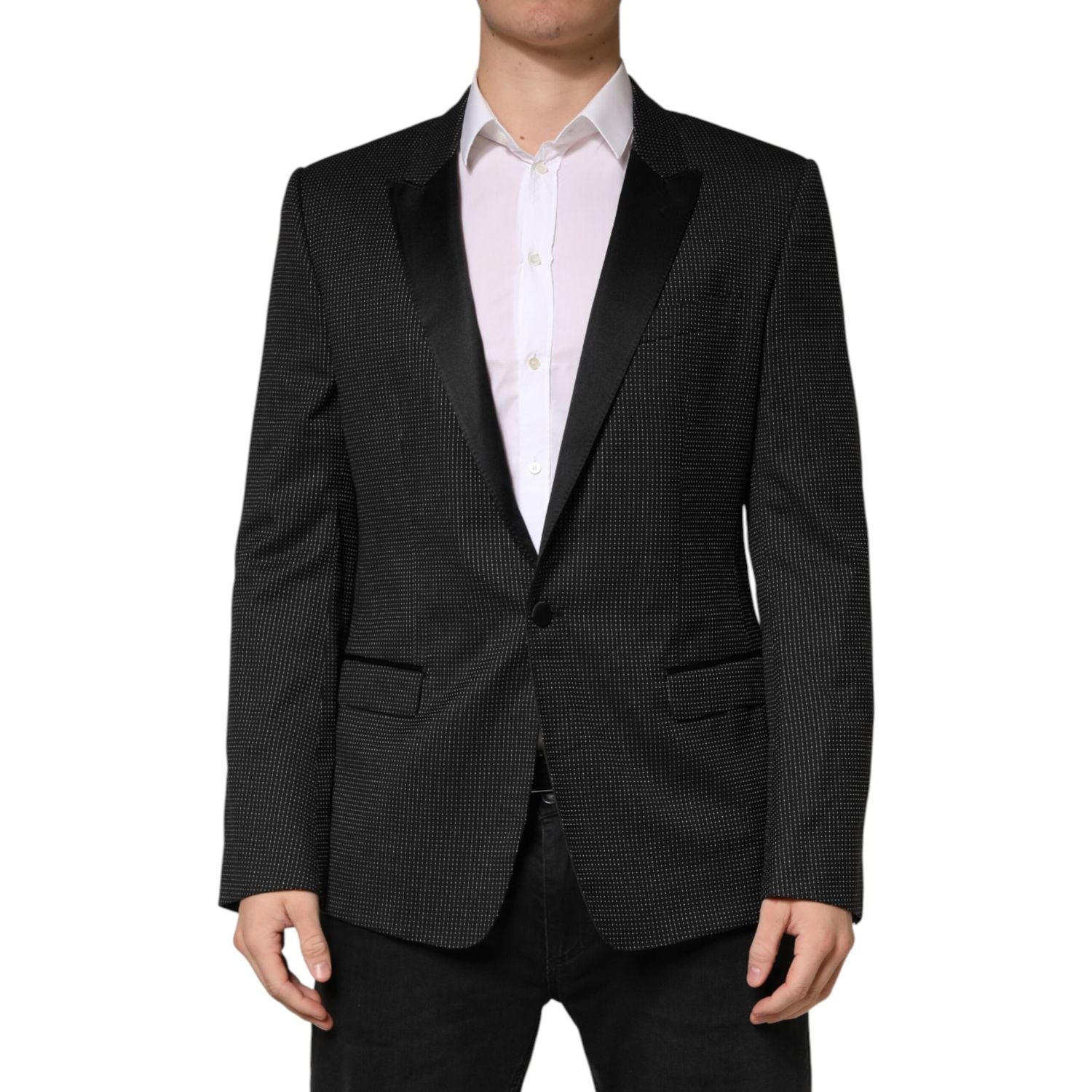 Dolce & Gabbana Black Fantasy Single Breasted Jacket Blazer