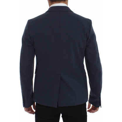 Dolce & Gabbana Elegant Blue Cotton Stretch Blazer Jacket Dolce & Gabbana