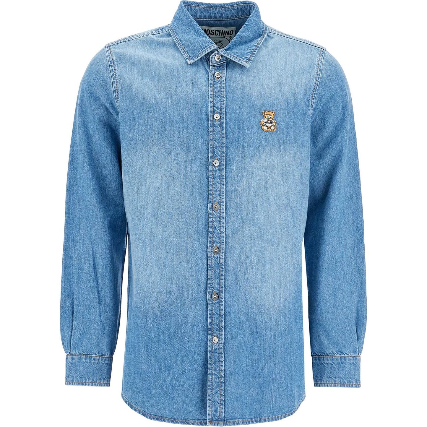 Moschino denim shirt with patch details Shirts Moschino