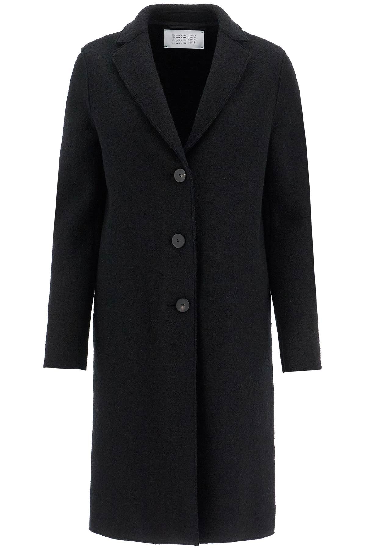 Harris Wharf London single-breasted wool coat in boiled Jackets Harris Wharf London