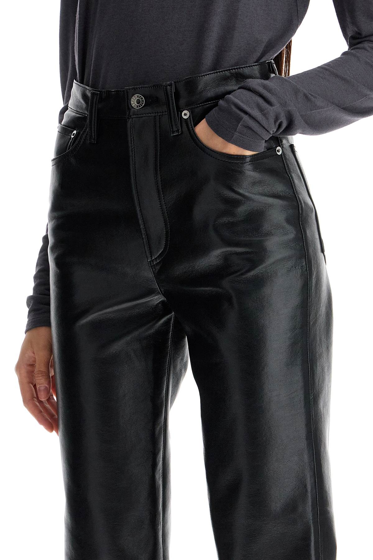 Agolde '90's recycled leather pinch waist Trousers Agolde