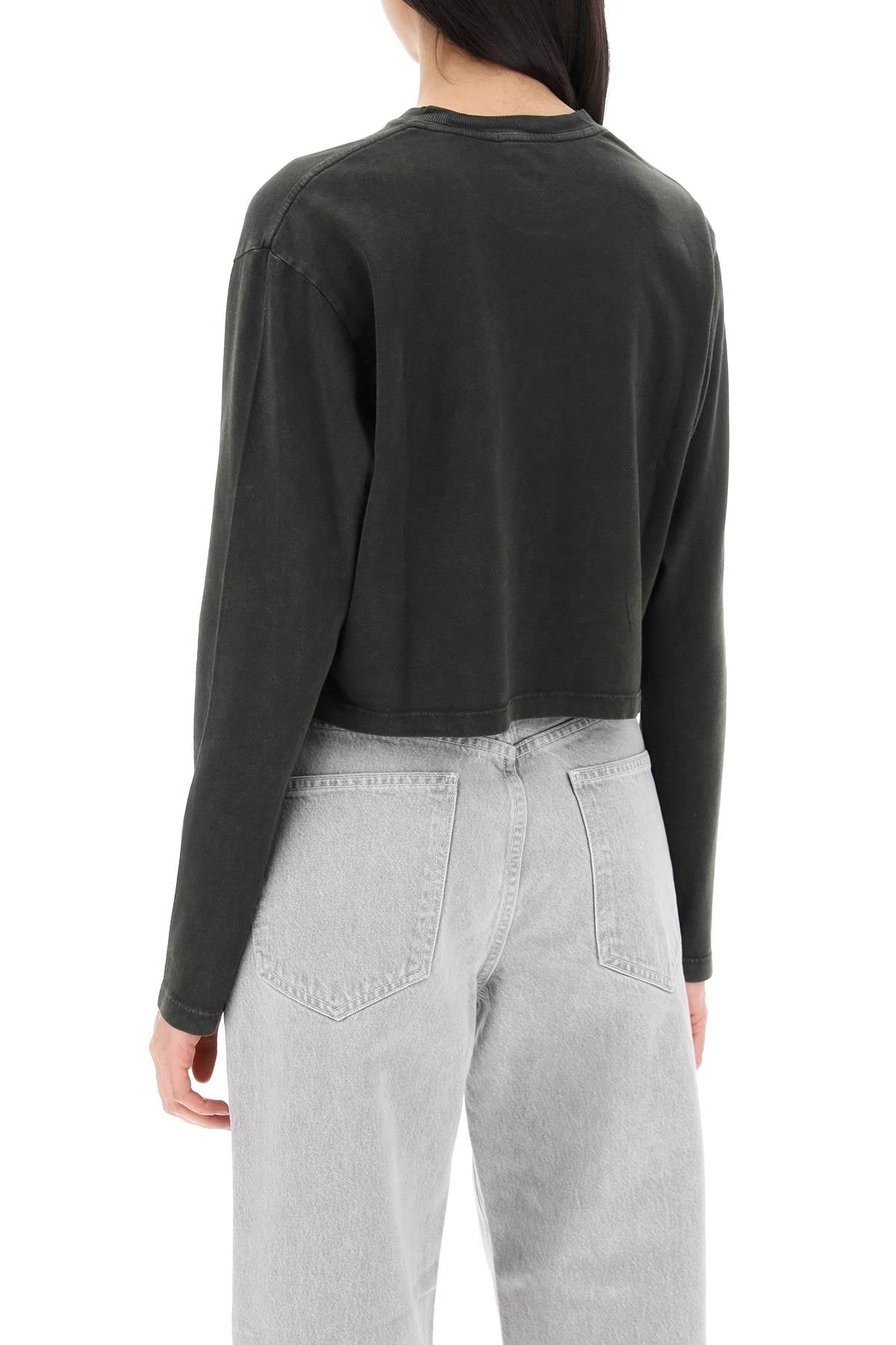 Agolde cropped long-sleeved mason t