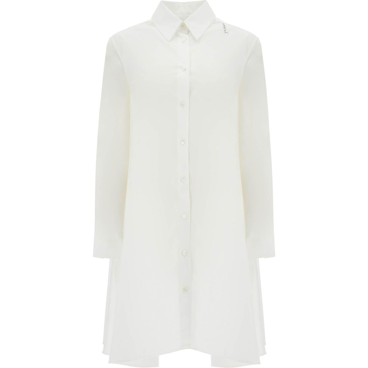 Marni white cotton dress with embroidery Dresses Marni