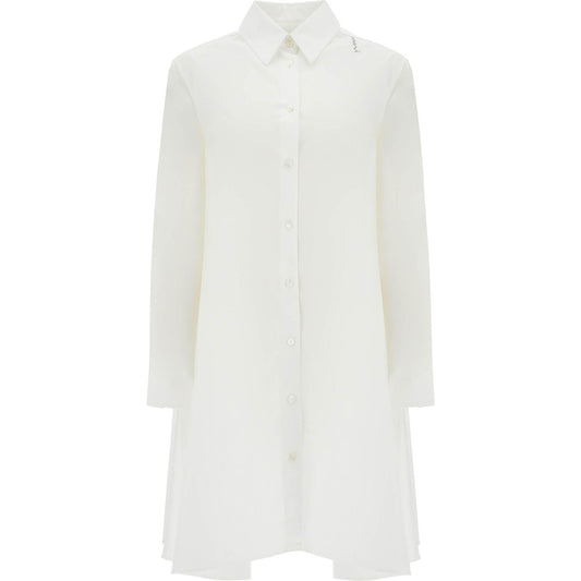 Marni white cotton dress with embroidery