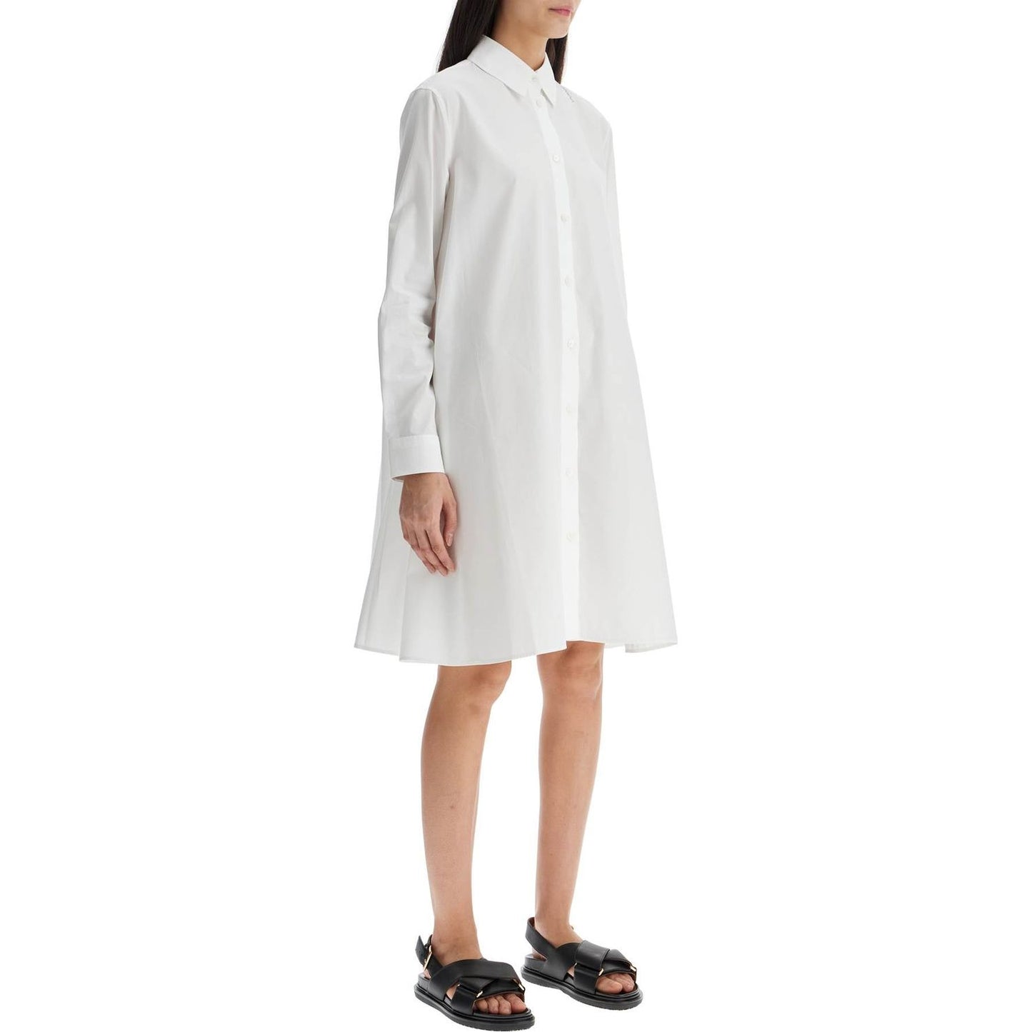 Marni white cotton dress with embroidery Dresses Marni