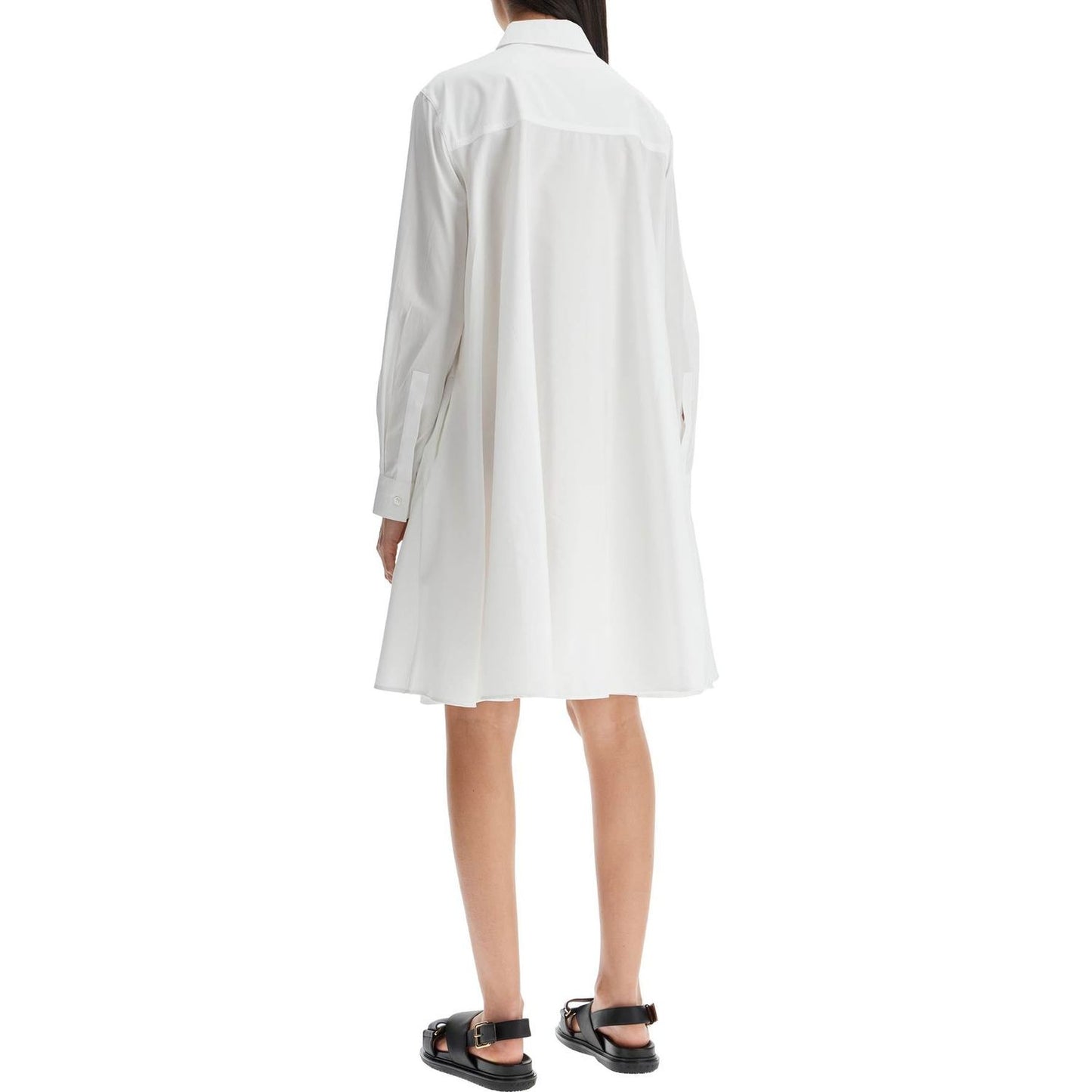 Marni white cotton dress with embroidery Dresses Marni