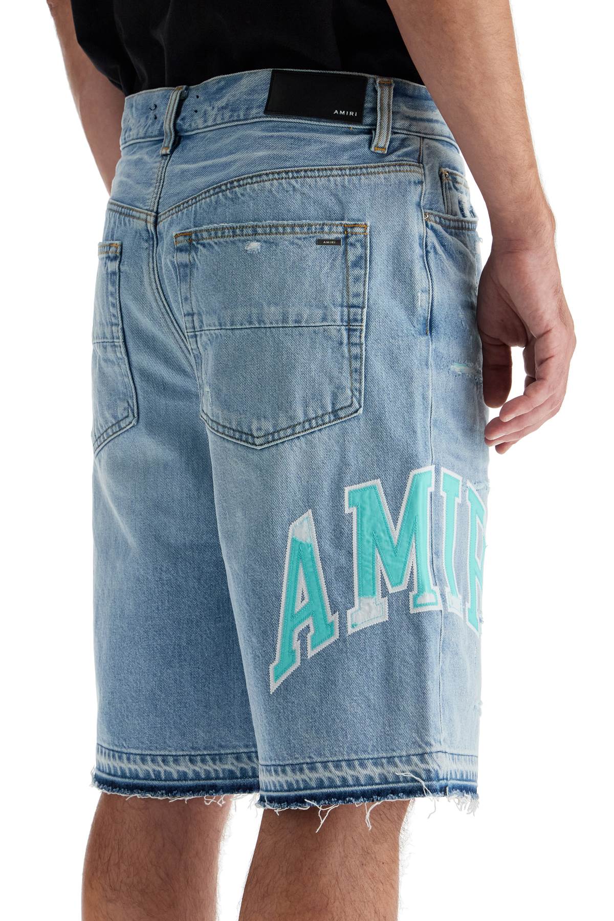 Amiri denim logo varsity bermuda shorts Short trousers Amiri