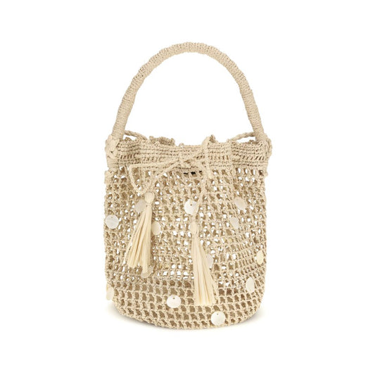 Alanui Beige Raffia Backet Bag 1728,72470364320,Alanui,Bags,Beige,Bucket Bags - Bags,New with tags,Women
