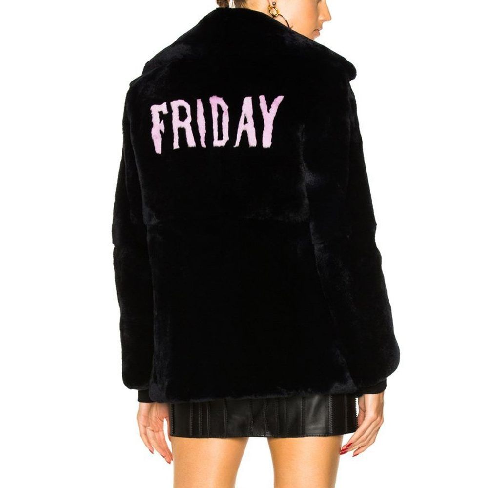 Alberta Ferretti Blue Rabbit Fur Coat