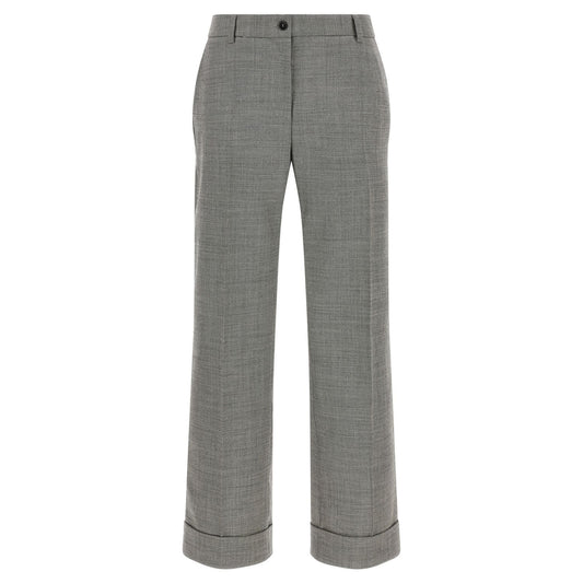 Alberto Biani Gray Wool Flared Pants