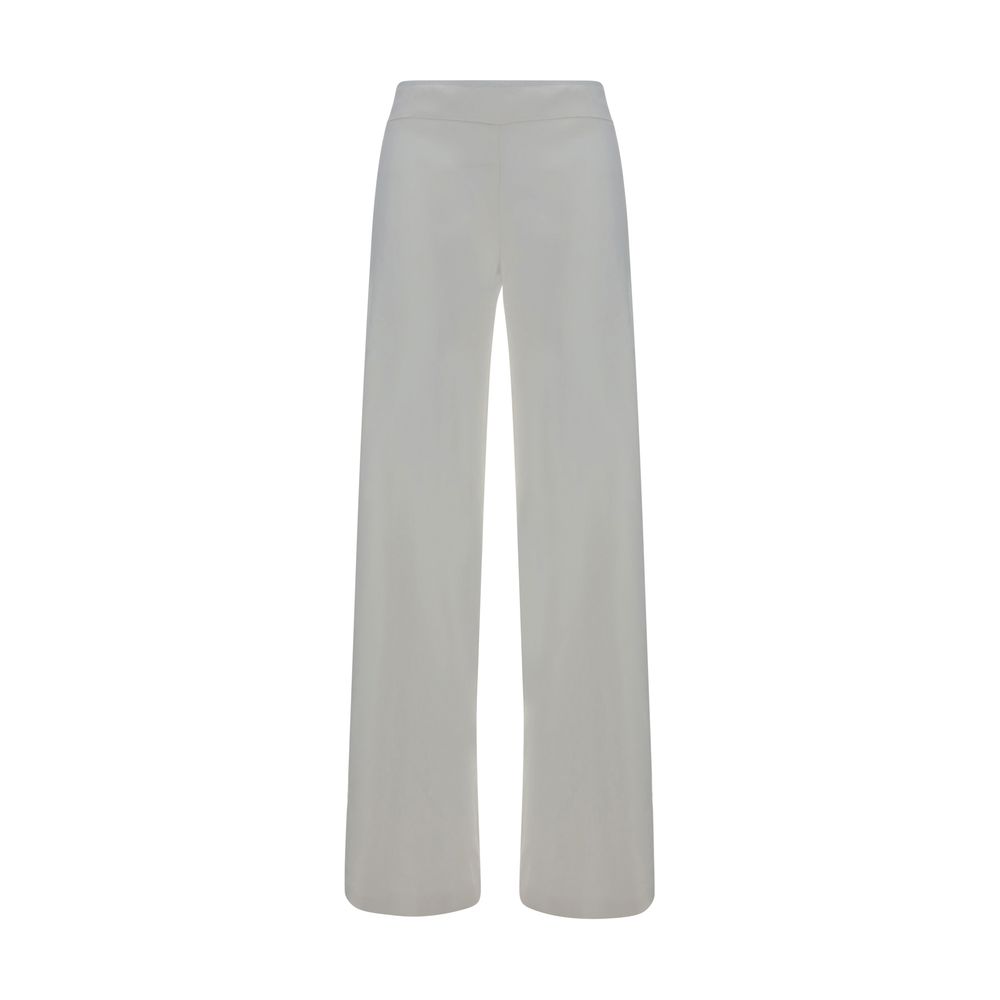 Avenue Montaigne White Rayon Casual Pants