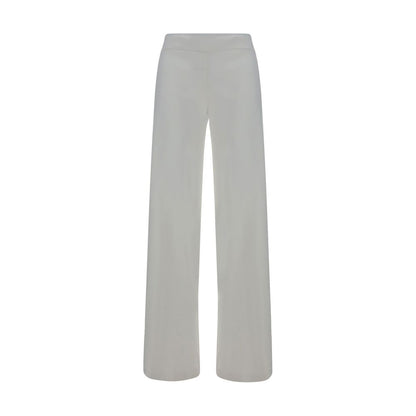 Avenue Montaigne White Rayon Casual Pants