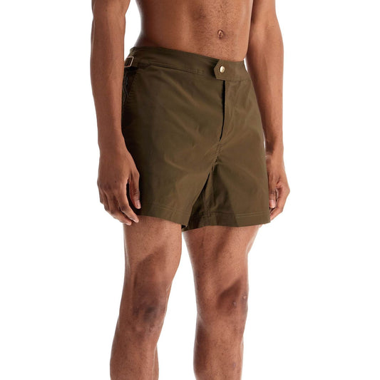 Tom Ford high-waisted military green polyester swimsuit