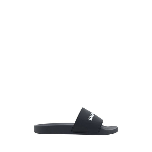 Balenciaga Black Rubber Flat Sandals Balenciaga