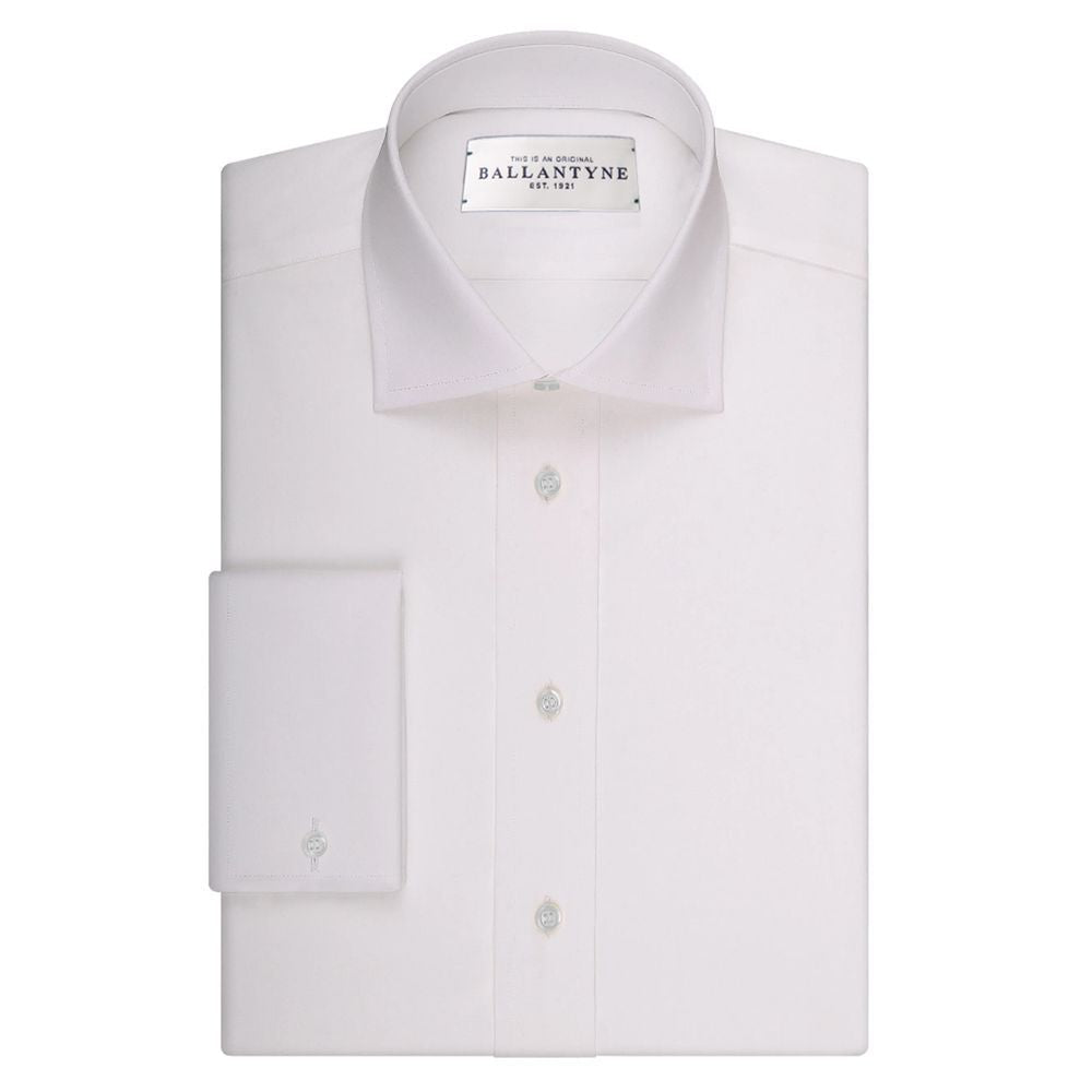 Ballantyne White Cotton Dress Shirt Ballantyne