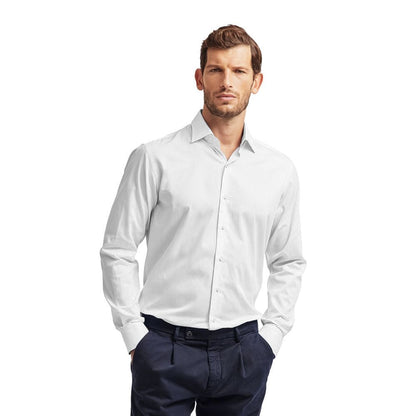Ballantyne White Cotton Dress Shirt Ballantyne