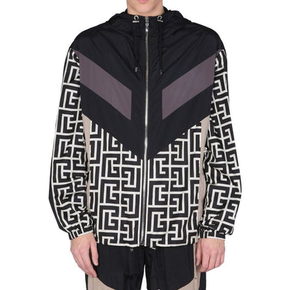 Balmain Black Nylon Shell Jacket 1728,48 | M,75611013280,Balmain,Black,Clothing,IT46 | S,Jackets & Coats - Clothing,Men,New with tags,Shell Jackets - Jackets & Coats - Clothing