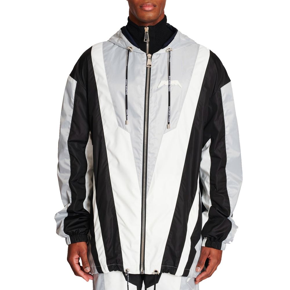 Balmain Black Polyester Shell Jacket 1728,44,75611013280,Balmain,Black,Clothing,IT46 | S,Jackets & Coats - Clothing,Men,New with tags,Shell Jackets - Jackets & Coats - Clothing