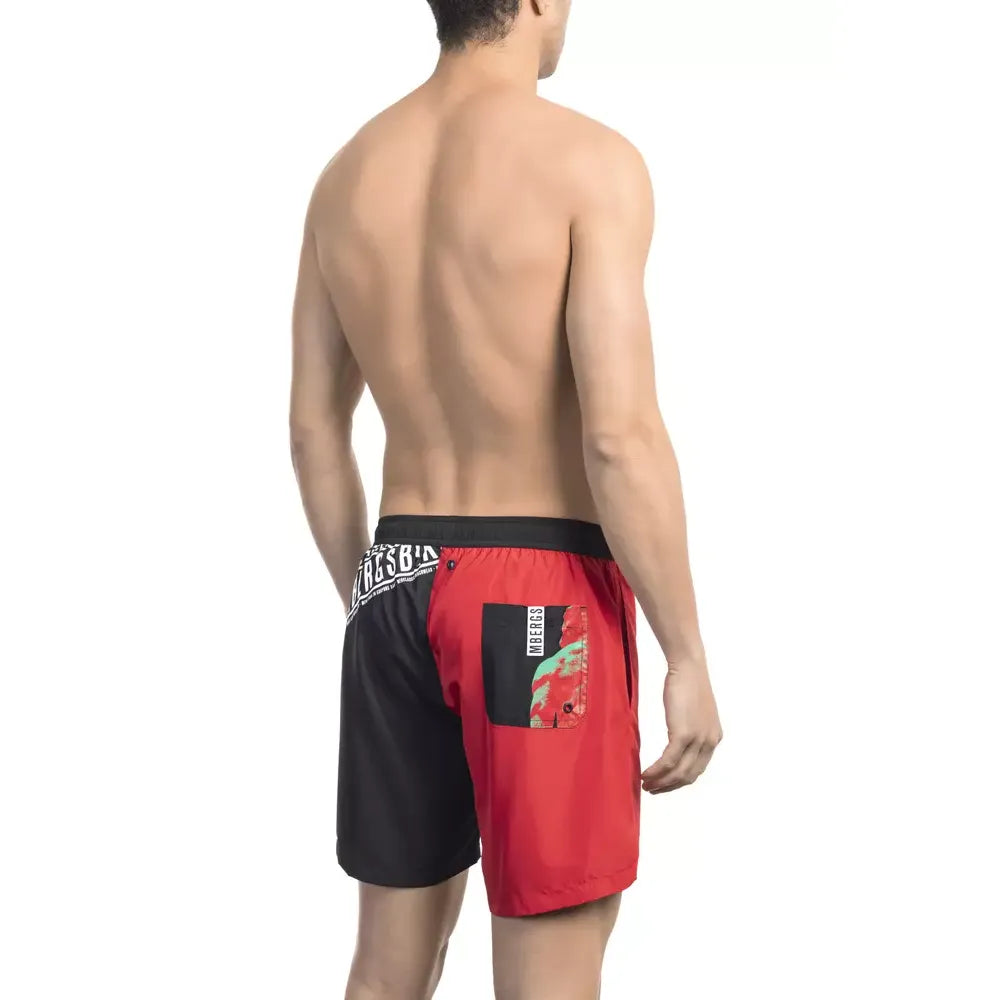 Bikkembergs Red Polyester Men's Swim Short
